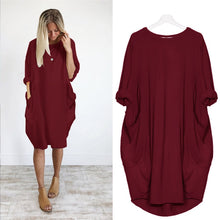 Load image into Gallery viewer, Women Casual Loose Dress with Pockets