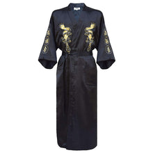 将图片加载到图库查看器,Hot sell Embroidery Dragon Male Sleepwear Loose Nightwear
