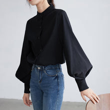 将图片加载到图库查看器,Stunning Big Lantern Sleeve Blouse