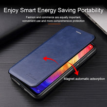 将图片加载到图库查看器,Leather Flip Magnetic Case For xiaomi redmi note