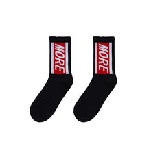 Cargar imagen en el visor de la galería, Black White Cotton Socks AB Side Don't Follow Me I'm Lost Creative Unisex Socks
