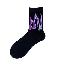 Cargar imagen en el visor de la galería, Black White Cotton Socks AB Side Don't Follow Me I'm Lost Creative Unisex Socks