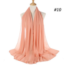 将图片加载到图库查看器,Fashion Plain Bubble Chiffon Scarf Women's Hijab Wrap