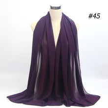 将图片加载到图库查看器,Fashion Plain Bubble Chiffon Scarf Women's Hijab Wrap