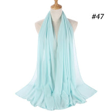 将图片加载到图库查看器,Fashion Plain Bubble Chiffon Scarf Women's Hijab Wrap