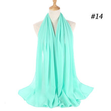 将图片加载到图库查看器,Fashion Plain Bubble Chiffon Scarf Women's Hijab Wrap