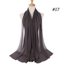 将图片加载到图库查看器,Fashion Plain Bubble Chiffon Scarf Women's Hijab Wrap