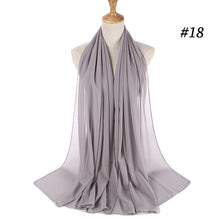 将图片加载到图库查看器,Fashion Plain Bubble Chiffon Scarf Women's Hijab Wrap