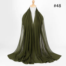 将图片加载到图库查看器,Fashion Plain Bubble Chiffon Scarf Women's Hijab Wrap