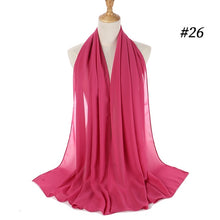 将图片加载到图库查看器,Fashion Plain Bubble Chiffon Scarf Women's Hijab Wrap