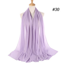 将图片加载到图库查看器,Fashion Plain Bubble Chiffon Scarf Women's Hijab Wrap