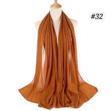 将图片加载到图库查看器,Fashion Plain Bubble Chiffon Scarf Women's Hijab Wrap