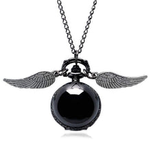 将图片加载到图库查看器,Luxury Smooth Golden Snitch Ball Quartz Pocket Watch