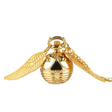 将图片加载到图库查看器,Luxury Smooth Golden Snitch Ball Quartz Pocket Watch