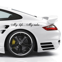 将图片加载到图库查看器,Three Ratels TZ-640 8.5*60cm 1-2 pieces My life...My rules... car stickers