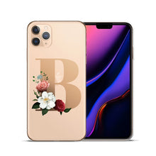 将图片加载到图库查看器,Custom 26 Letters Flower Soft Silicone Phone Case