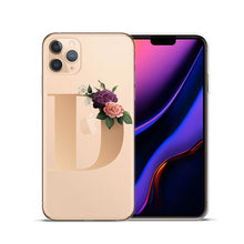 将图片加载到图库查看器,Custom 26 Letters Flower Soft Silicone Phone Case