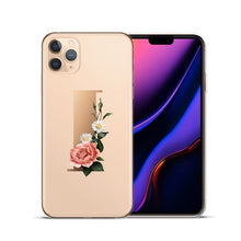 将图片加载到图库查看器,Custom 26 Letters Flower Soft Silicone Phone Case