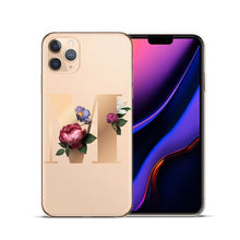 将图片加载到图库查看器,Custom 26 Letters Flower Soft Silicone Phone Case