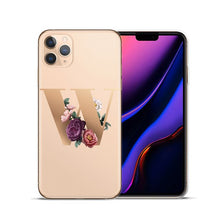 将图片加载到图库查看器,Custom 26 Letters Flower Soft Silicone Phone Case