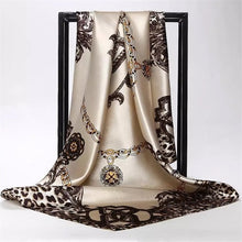 Load image into Gallery viewer, Women Fashion Print Silk Satin Scarf