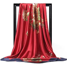 Load image into Gallery viewer, Women Fashion Print Silk Satin Scarf
