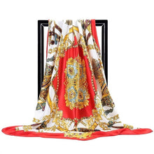 Load image into Gallery viewer, Women Fashion Print Silk Satin Scarf