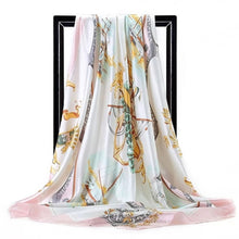 Load image into Gallery viewer, Women Fashion Print Silk Satin Scarf