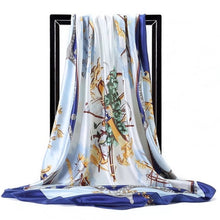 Load image into Gallery viewer, Women Fashion Print Silk Satin Scarf