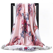 Load image into Gallery viewer, Women Fashion Print Silk Satin Scarf