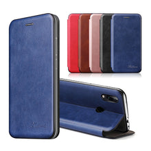 将图片加载到图库查看器,Leather Flip Magnetic Case For xiaomi redmi note