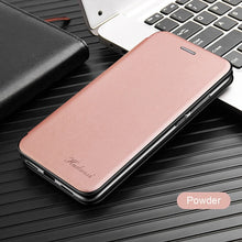 将图片加载到图库查看器,Leather Flip Magnetic Case For xiaomi redmi note