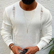 Load image into Gallery viewer, Men Ripped Sweater Cotton