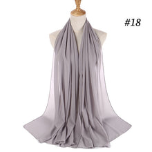 Charger l'image dans la galerie, Women Plain Bubble Chiffon Hijab Scarf Head Wraps