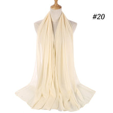 Charger l'image dans la galerie, Women Plain Bubble Chiffon Hijab Scarf Head Wraps