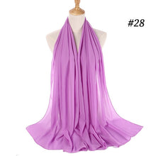 Charger l'image dans la galerie, Women Plain Bubble Chiffon Hijab Scarf Head Wraps