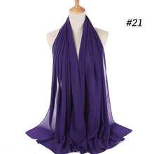 Charger l'image dans la galerie, Women Plain Bubble Chiffon Hijab Scarf Head Wraps