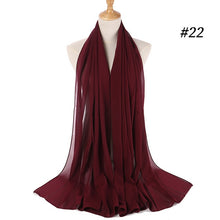 Charger l'image dans la galerie, Women Plain Bubble Chiffon Hijab Scarf Head Wraps