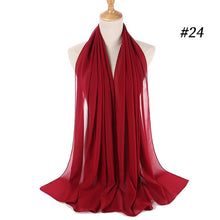 Charger l'image dans la galerie, Women Plain Bubble Chiffon Hijab Scarf Head Wraps
