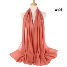 Charger l'image dans la galerie, Women Plain Bubble Chiffon Hijab Scarf Head Wraps