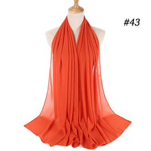 Charger l'image dans la galerie, Women Plain Bubble Chiffon Hijab Scarf Head Wraps