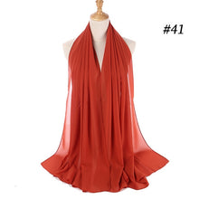 Charger l'image dans la galerie, Women Plain Bubble Chiffon Hijab Scarf Head Wraps