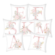 Kép betöltése a galériamegjelenítőbe: Decorative Pink Letter Printed Cushion Covers