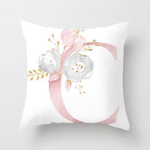 Kép betöltése a galériamegjelenítőbe: Decorative Pink Letter Printed Cushion Covers