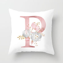 Kép betöltése a galériamegjelenítőbe: Decorative Pink Letter Printed Cushion Covers