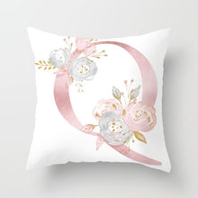 Kép betöltése a galériamegjelenítőbe: Decorative Pink Letter Printed Cushion Covers