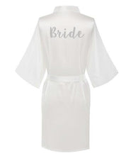 将图片加载到图库查看器,Elegance and luxury bride bridesmaid robe with white black letters