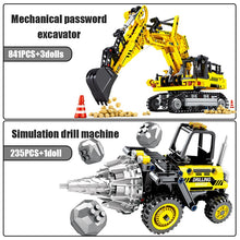 将图片加载到图库查看器,City Engineering Bulldozer Crane Technic Car Truck Excavator Roller Building Blocks