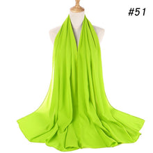 将图片加载到图库查看器,Fashion Plain Bubble Chiffon Scarf Women's Hijab Wrap