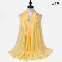 将图片加载到图库查看器,Fashion Plain Bubble Chiffon Scarf Women's Hijab Wrap